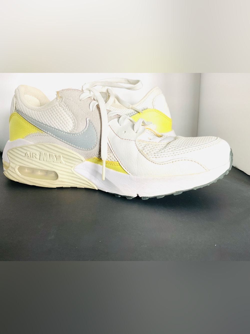 Nike Air Max Excee Sneakers White Volt Gray Women’s Running Shoes